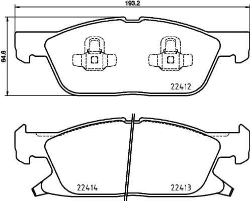 Brake Pad Set, disc brake PRIME LINE P24188