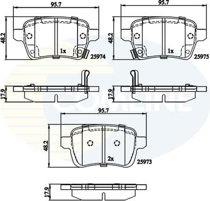 Brake pads rear CBP32279