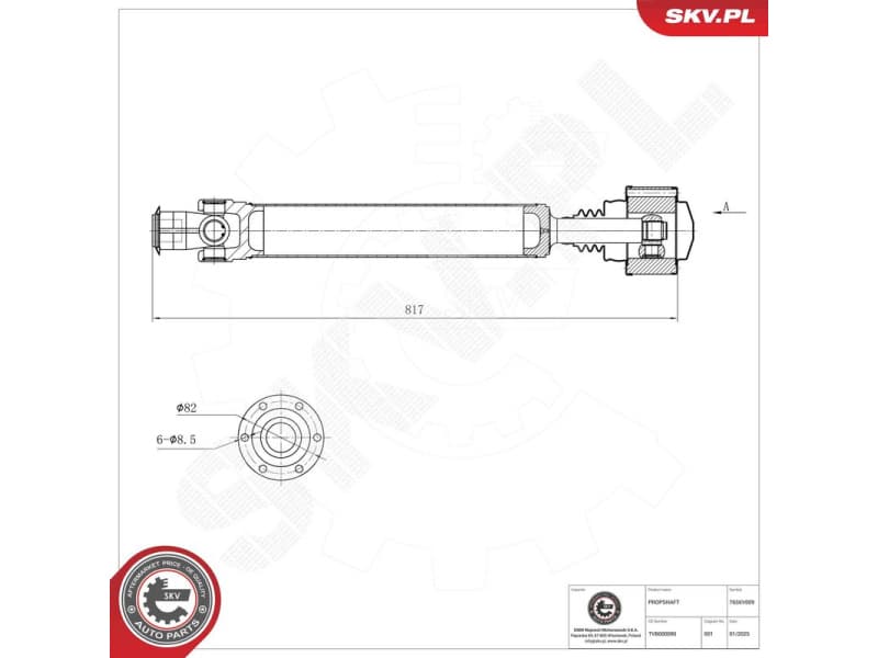 Drive Shaft 76SKV009