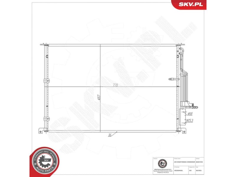 Condenser, air conditioning 86SKV335 - image 9