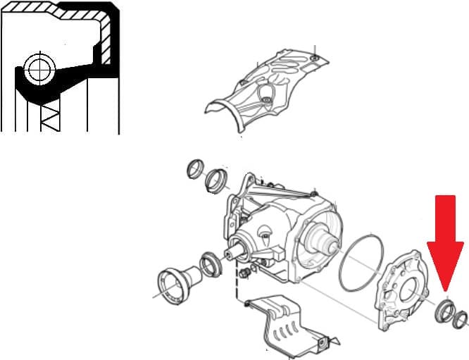 Seal transfer case 010 35430B