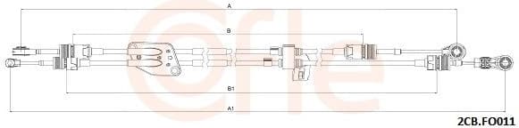 Cable Pull, manual transmission 92.2CB.FO011