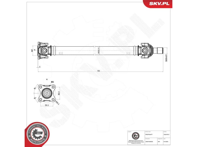 Drive Shaft 76SKV012