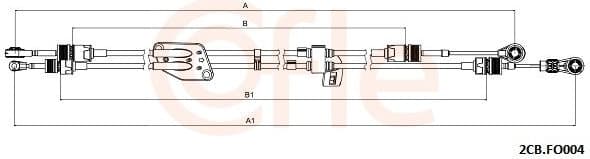 Cable Pull, manual transmission 92.2CB.FO004
