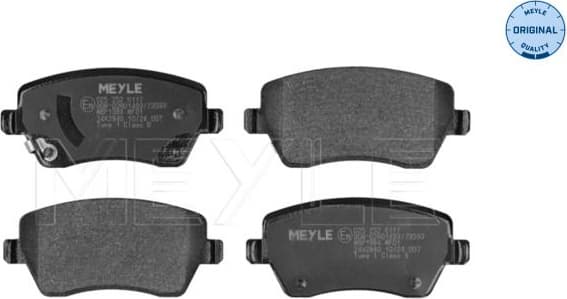Brake Pad Set, disc brake MEYLE-ORIGINAL: True to OE. 025 252 6117