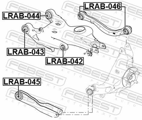 Mounting, control/trailing arm LRAB-045 - image 2
