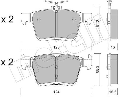 Brake Pad Set, disc brake 22-0951-2