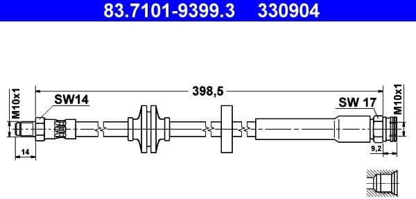 Brake Hose 83.7101-9399.3
