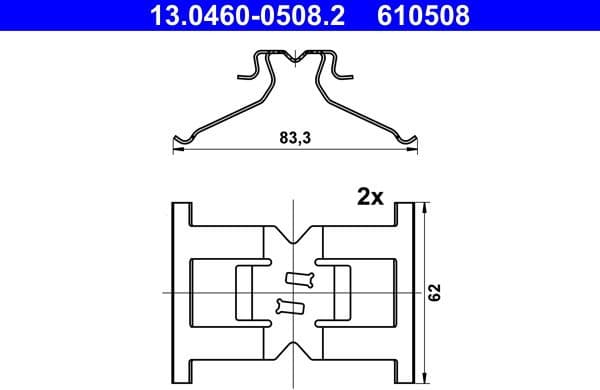Accessory Kit, disc brake pad 13.0460-0508.2 - image 3