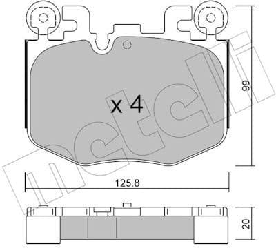 Brake Pad Set, disc brake 22-1423-0