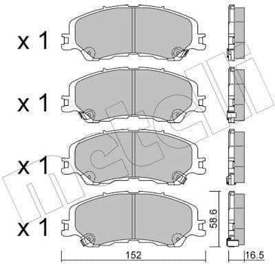 Brake Pad Set, disc brake 22-1450-0