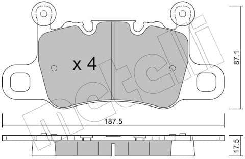Brake Pad Set, disc brake 22-1417-0