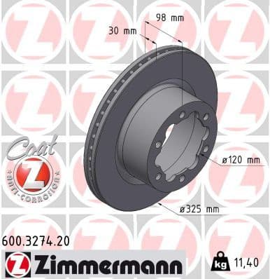 Brake Disc COAT Z 600.3274.20