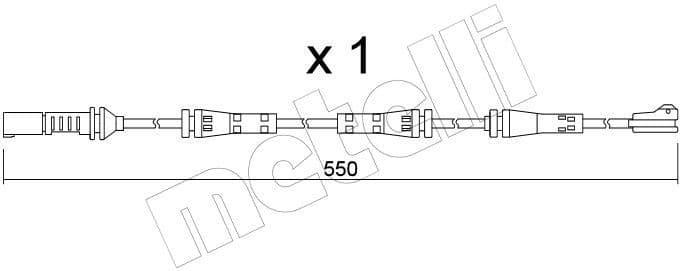 Warning Contact, brake pad wear SU.422