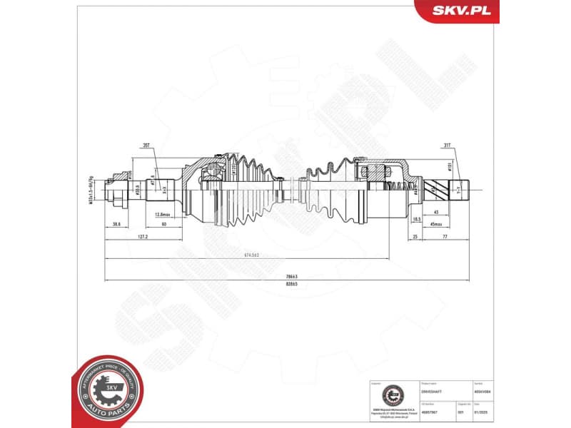 Drive Shaft 40SKV084