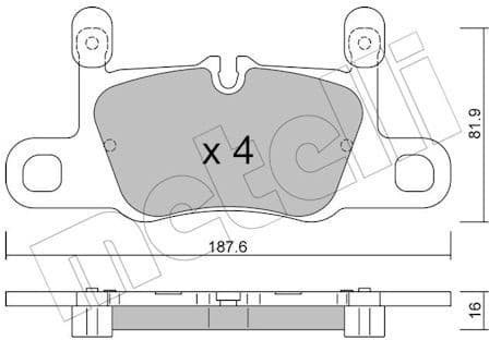Brake Pad Set, disc brake 22-1258-3