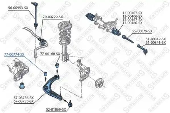 Mounting, control/trailing arm 77-00774-SX