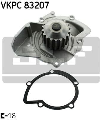 Water pump cooling system VKPC83207