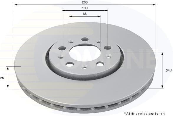 Brake disc, 1pcs FRONT ADC1420V - image 2