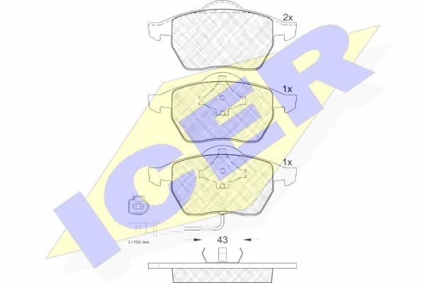 Brake pads front 181396 - image 2