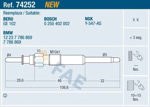 Glow Plug 74252
