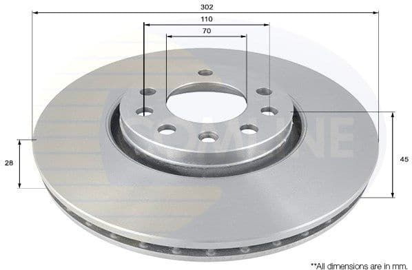 Brake disc, 1pcs FRONT ADC1115V - image 2