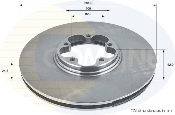 Brake disc, 1pcs FRONT ADC1213V - image 2