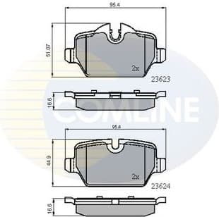 Brake pads rear CBP01710