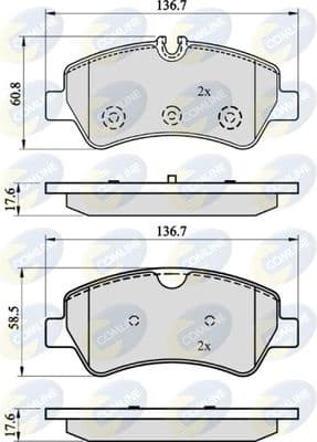 Brake pads rear CBP02143