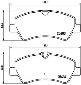 Brake pads rear, Top Quality P24160