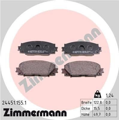 Brake Pad Set, disc brake 24451.155.1