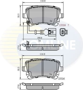 Brake pads rear CBP11313