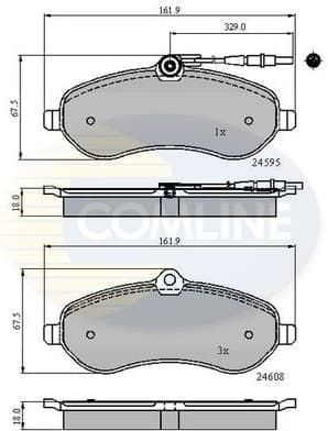Brake pads front CBP11621