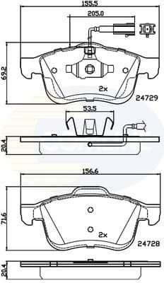 Brake pads front CBP12032