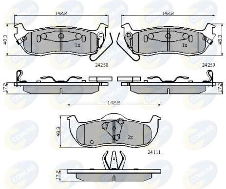 Brake pads rear CBP31734