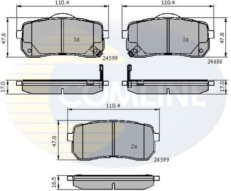 Brake pads rear CBP31675