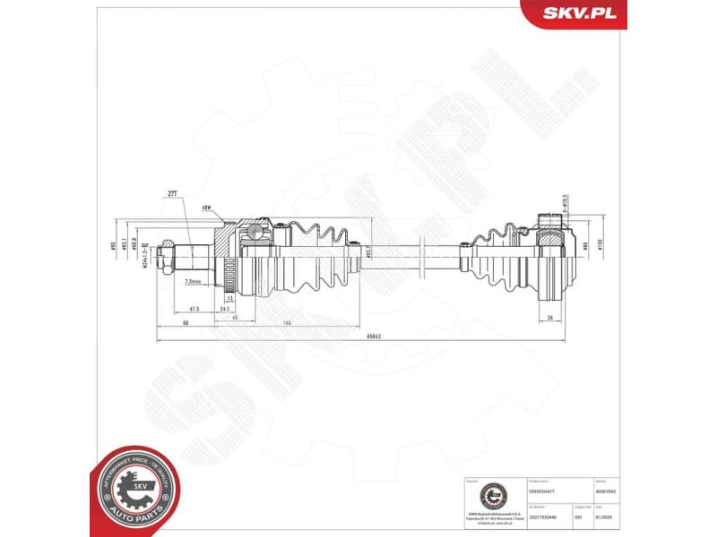 Drive Shaft 40SKV042