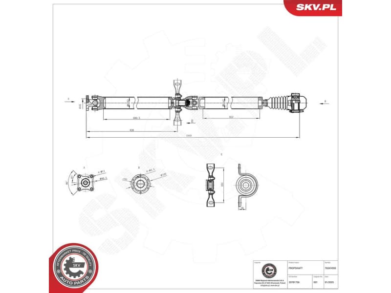 Drive Shaft 76SKV050