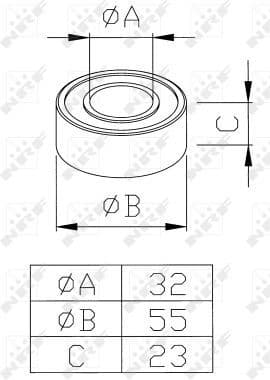 Bearing, compressor shaft 38409