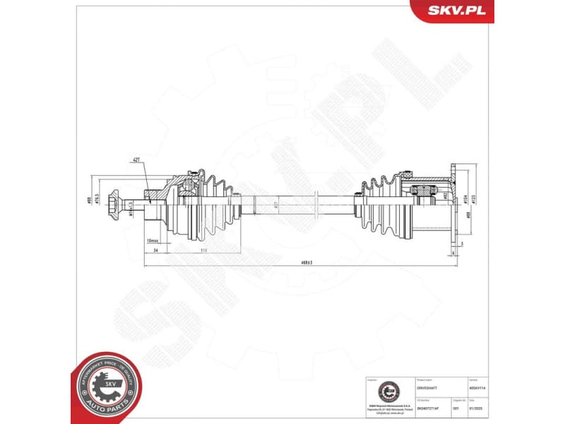 Drive Shaft 40SKV114