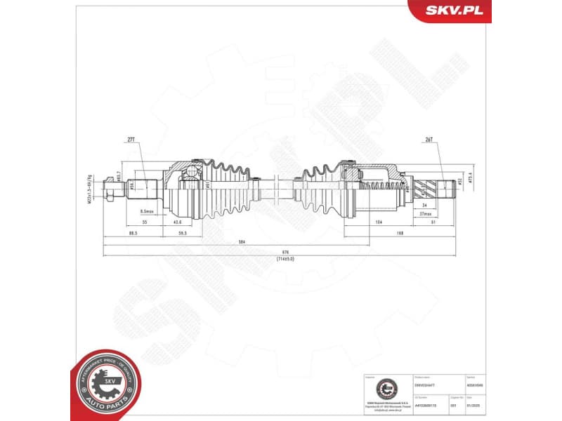 Drive Shaft 40SKV049