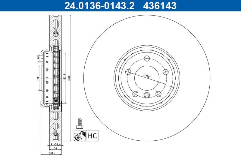 Brake Disc 24.0136-0143.2