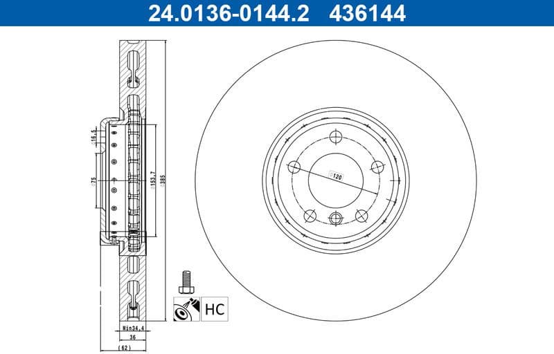 Brake Disc 24.0136-0144.2