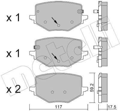 Brake Pad Set, disc brake 22-1409-0