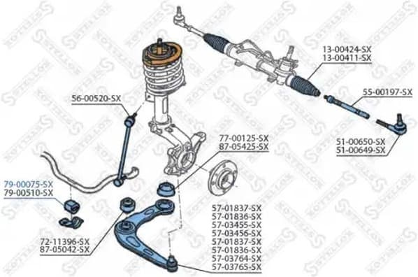 Bushing, stabiliser bar 79-00075-SX