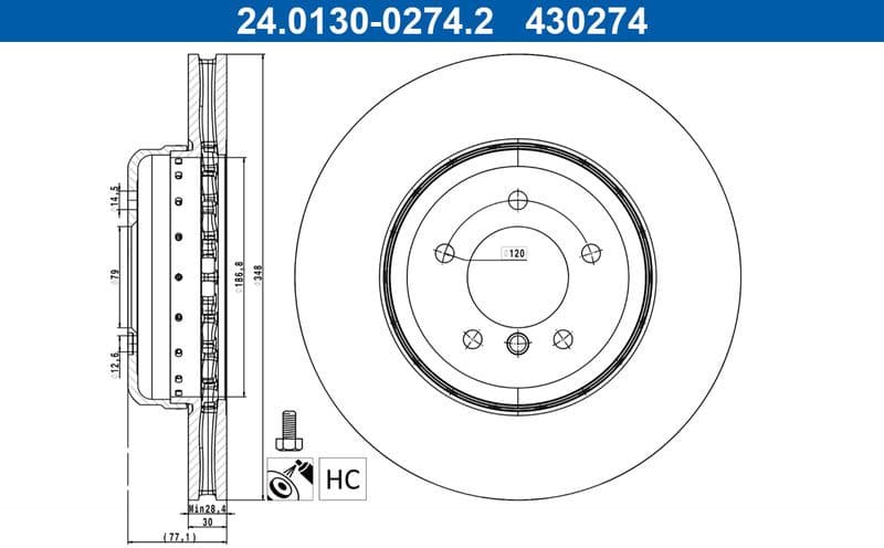 Brake Disc 24.0130-0274.2