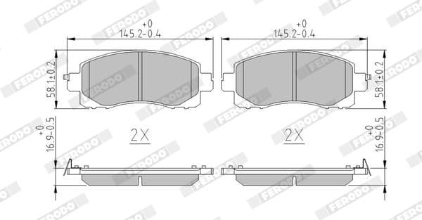 Brake pads rear, Top Quality FDB5299 - image 2