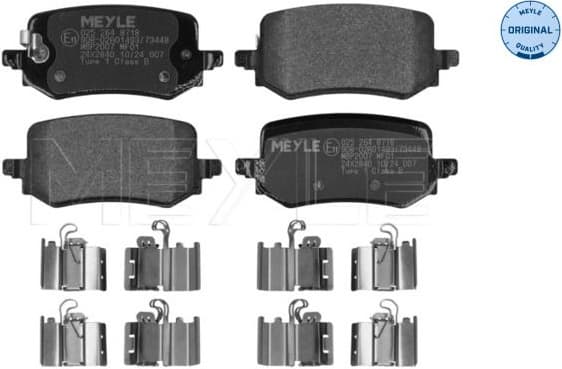 Brake Pad Set, disc brake MEYLE-ORIGINAL: True to OE. 025 264 8718
