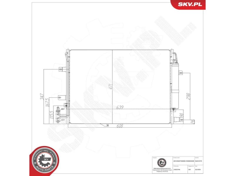 Condenser, air conditioning 86SKV579