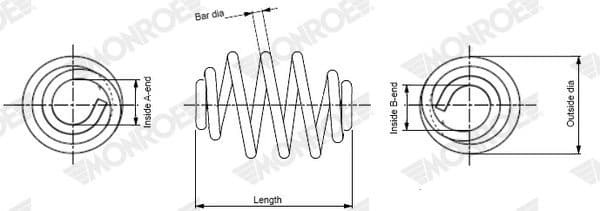 Suspension Spring MONROE SPRINGS SN3514